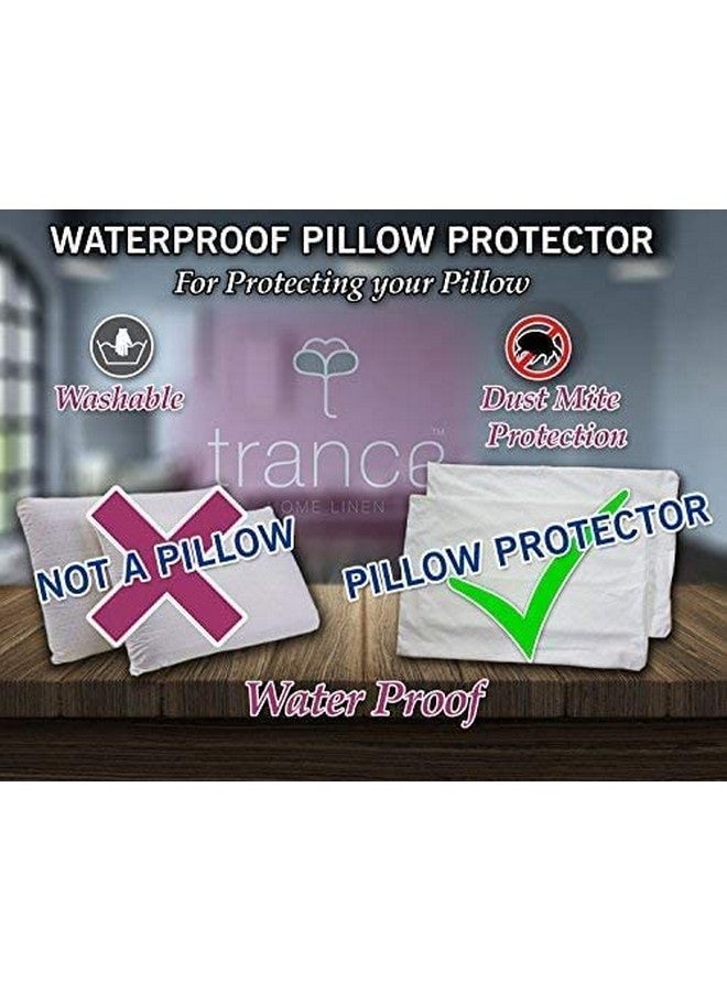 Trance Ultra Soft Terry Waterproof Pillow Protector Cover with Zippered Closure | Dust Mite - Bed Bug Protection | Oil and Water Spill Protection Covers (Standard 18 x 28 inch - Teal) - Pack of 2 - Image 5