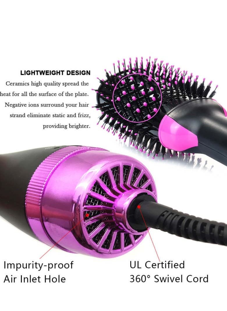 One Step One Step Hair Dryer Volumizer And Styler Ceramic Plates 3 Speed Option Black/Purple  - Image 2