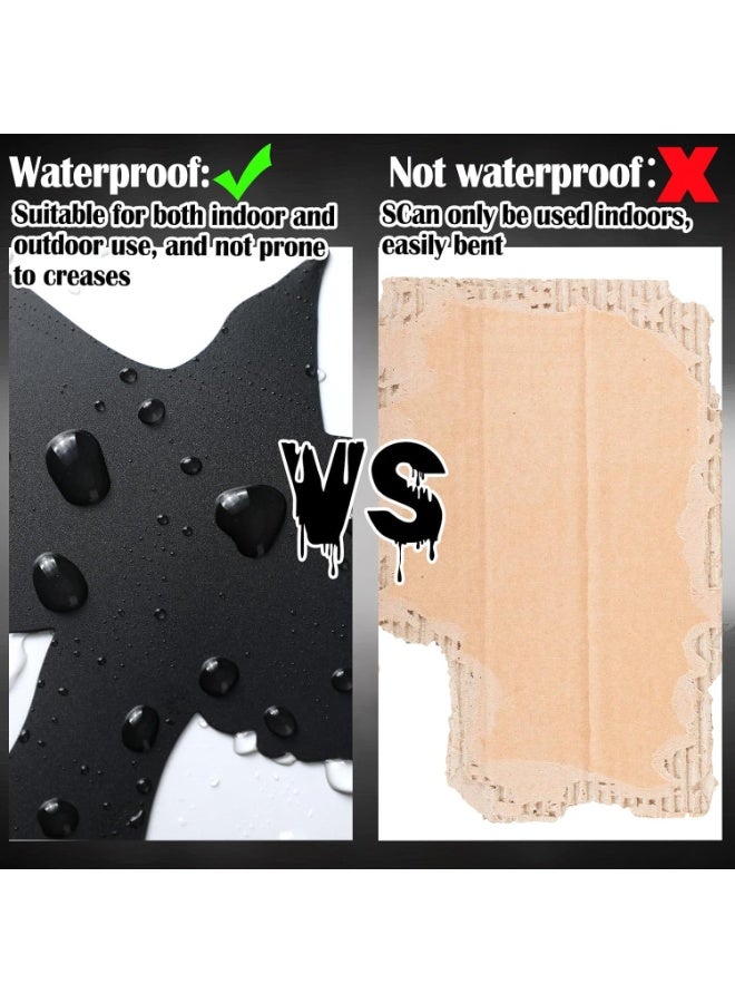 جورونب 18 قطعة من زينة الغراب المعلقة في الهواء الطلق لحفلات الهالوين، زينة غراب كبيرة متوهجة في الظلام للتعليق في شرفة الشجرة والفناء - Image 3