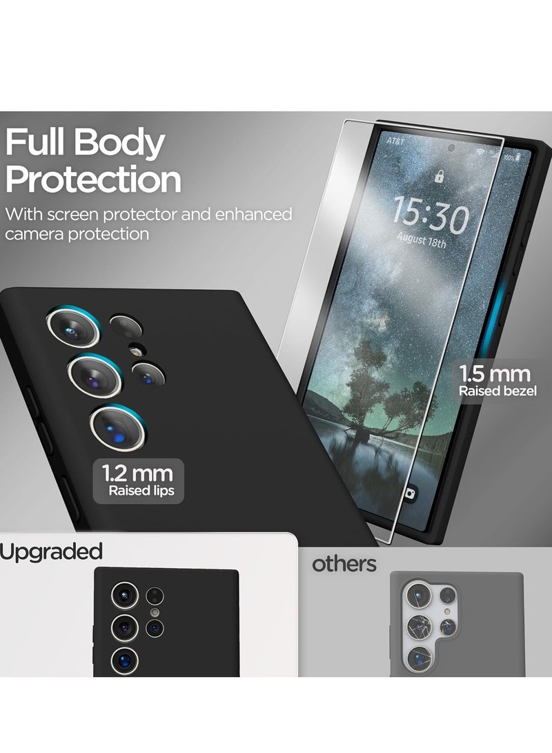 BORTONY Samsung S25 Ultra Case Liquid Silicone Case with Galaxy S25 Ultra Screen Protector Slim Fit Camera Protection Shockproof Phone Case Cover for Galaxy S25 Ultra 6.8 inch - Image 3