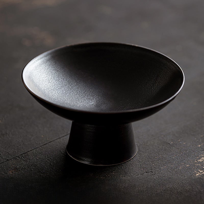 Ceramic Pedestal Fruit Plate Traditional Snack TrayOn the high foot fruit plate [Wu Jin]] On the high foot fruit plate [Wu Jin]] 