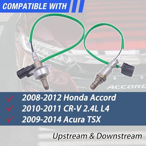 HHGKPVX Oxygen O2 Sensor 234-9091 234-4462 Downstream Upstream Compatible with 2008 2009 2010 2011 2012 Honda Accord 2009-2014 Acura TSX 2.4L L4 Replaces # 36531-R40-A01 36532-R40-A01 - Image 2