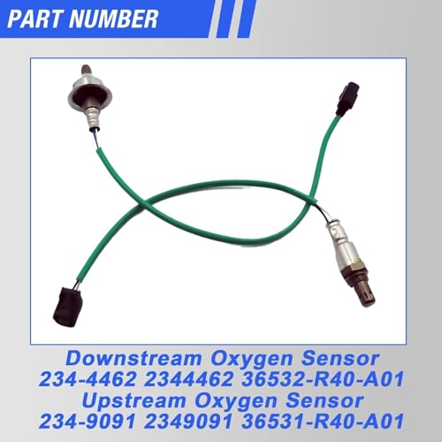 HHGKPVX Oxygen O2 Sensor 234-9091 234-4462 Downstream Upstream Compatible with 2008 2009 2010 2011 2012 Honda Accord 2009-2014 Acura TSX 2.4L L4 Replaces # 36531-R40-A01 36532-R40-A01 - Image 3