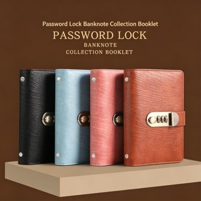 ODYSITE 2027 New 100 Transparent Pocket Currency Collectors Album， Lockable Savings Book, Money Saving Binder, for Collector Dollar Bill Cash Storage Collecting Supplies - Image 4