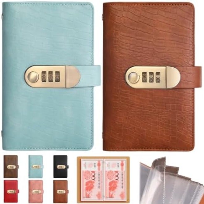ODYSITE 2027 New 100 Transparent Pocket Currency Collectors Album， Lockable Savings Book, Money Saving Binder, for Collector Dollar Bill Cash Storage Collecting Supplies - Image 3