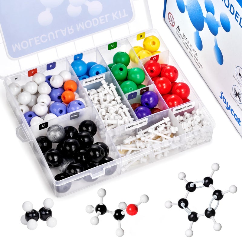 JoyCat Molecular Model Kit (404 pcs), Organic Chemistry Molecule Science Gifts for Ochem and Inorganic Students and Teachers - Image 1