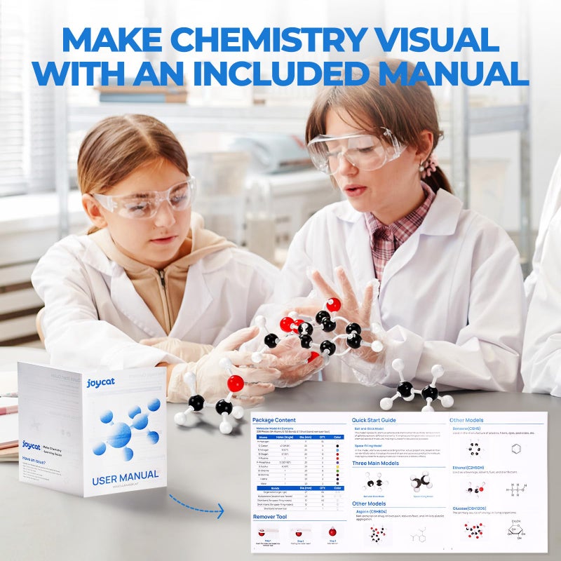 JoyCat Molecular Model Kit (404 pcs), Organic Chemistry Molecule Science Gifts for Ochem and Inorganic Students and Teachers - Image 4