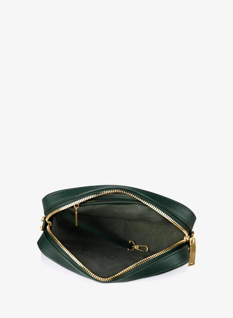 Veganologie  Maze Crossbody Bag in Green Made from 1.5 Bamboo Stems (with Gold Hardware) for Women | Best Price UAE
