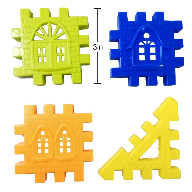 RAINBOW TOYFROG Waffle Blocks STEM Building Toys for Kids Ages 4-8, Large Kids Building Blocks with Toy Storage Container â€“ Kindergarten Toys Preschool manipulatives Toddler Toys - Image 5