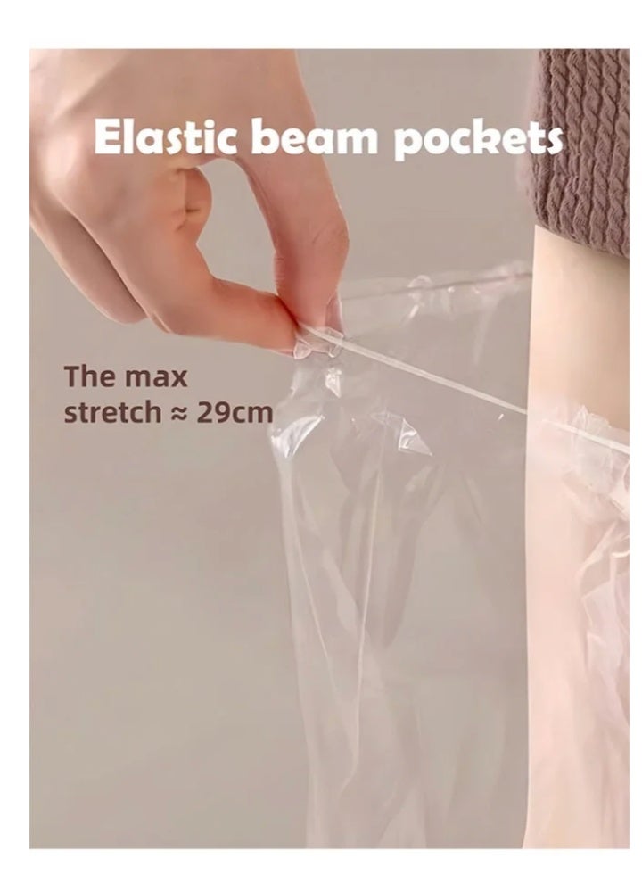 10PCS غطاء القدم الساق القابل للتصرف ، فيلم بلاستيكي PE للساق وقناع القدم ، مقاوم للماء أكمام العناية بالبشرة الشفافة للرجال والنساء ، استخدام الصالون المنزلي - Image 3