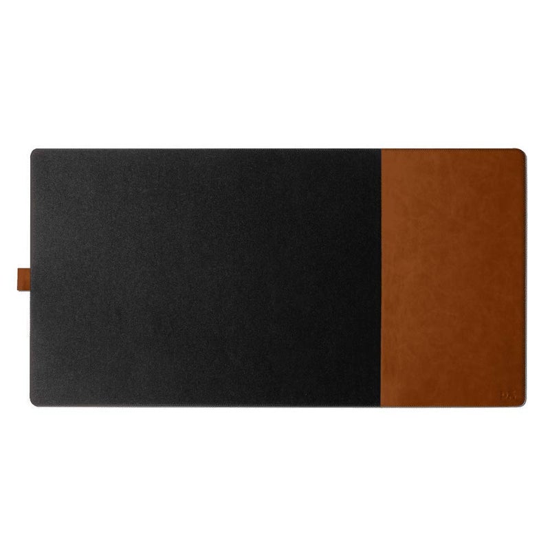 Daily Objects حصيرة مكتب Turf 2.0 | شعور فائق السلاسة من الفelt للاستخدام في المنزل والمكتب والألعاب | 85 * 45 سم | جلد نباتي | حل العمل من المنزل للوحة المفاتيح والماوس | مقاومة للانزلاق ومقاومة للماء | رمادي-بني - Image 3