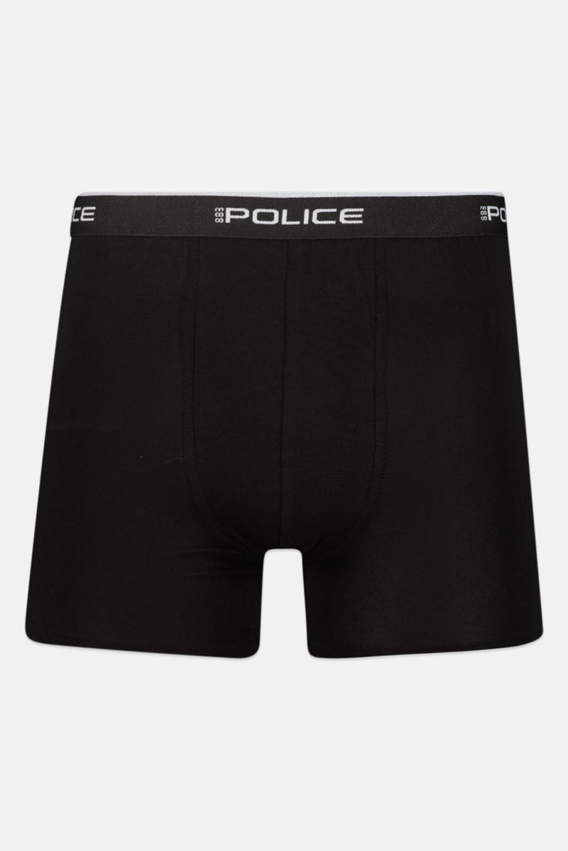 833 POLICE Men 3 Pack Brand Logo Boxers, Multicolor - Image 3