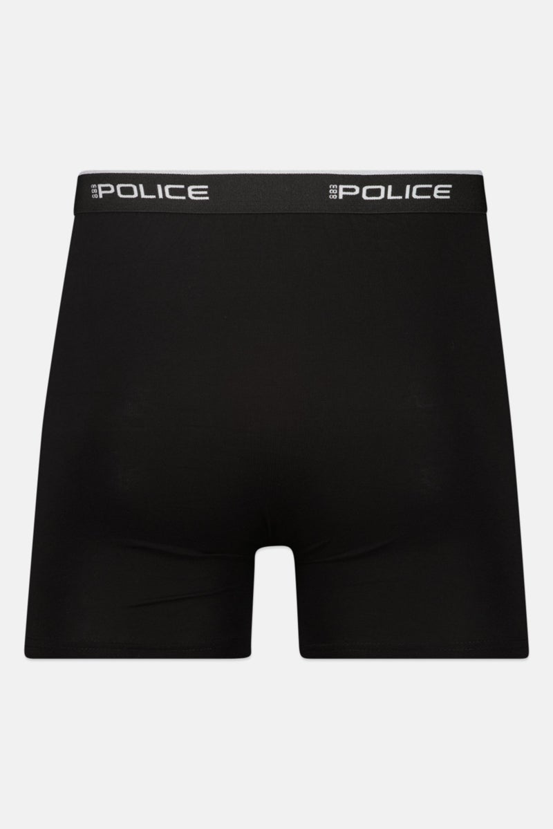 833 POLICE Men 3 Pack Brand Logo Boxers, Multicolor - Image 2