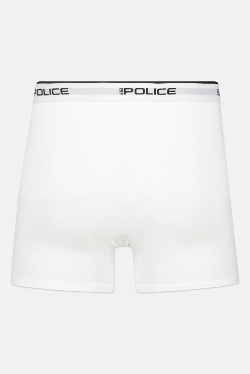 833 POLICE Men 3 Pack Brand Logo Boxers, Multicolor - Image 5