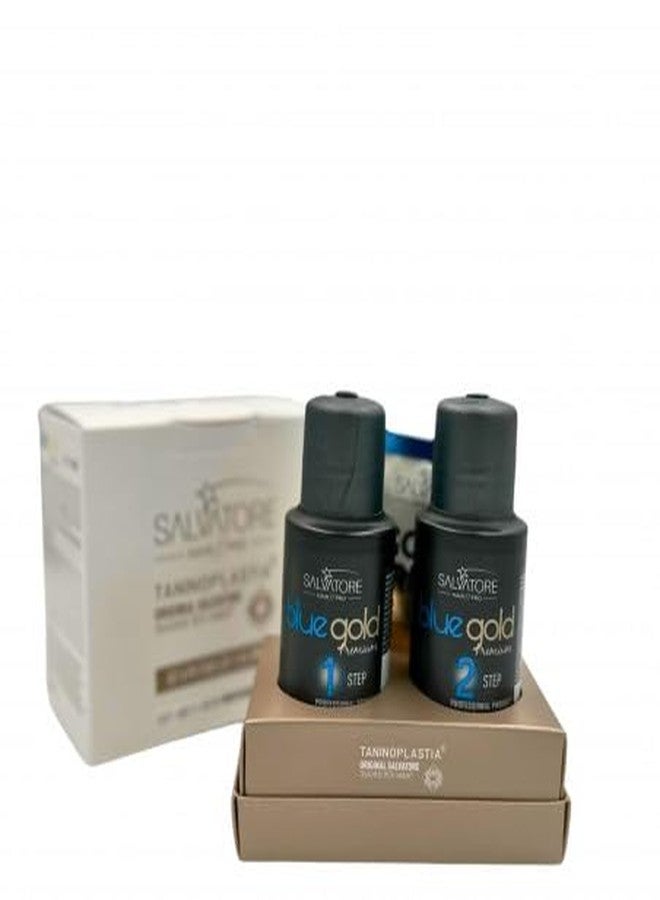 Salvatore Premium Blue Gold Premium 2x100ML Pack - Hair Straightening, Black/White - Image 5