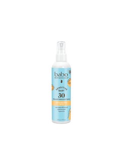 Babo Botanicals Baby Skin Mineral Sunscreen Spray SPF 30 with 100% Zinc Oxide Active, Water-Resistant, Unscented, 6 Fl Oz  - Image 1