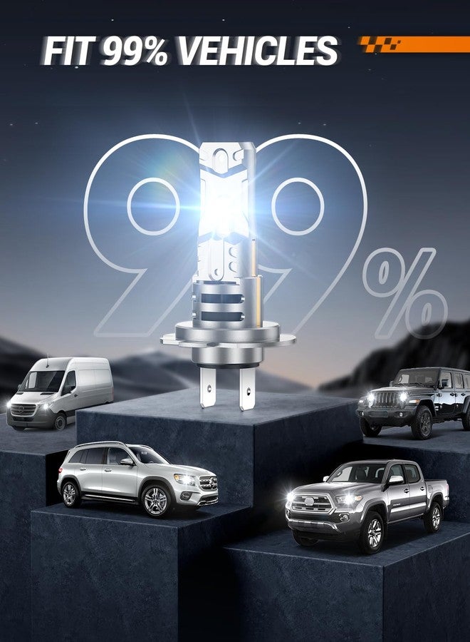 الختم مصباح ضباب SEALIGHT H7، بحجم 1:1، مصابيح إضاءة بيضاء باردة فائقة السطوع بقوة 36000 لومن، عبوة من قطعتين - Image 5