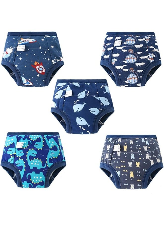 Beauenty 5PCS Baby Potty Training Underwear, Breathable Potty Training Pants, Toddler Training Underwear for 0-3 Years Baby Strong Absorbent Cotton Training Pants  - Image 1