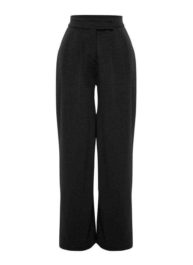 Black Hook and Loop Closure High Waist Pleated Wide Leg/Wide Cut Knitted Trousers TWOAW24PL00177 - pzsku/Z326F2D82471CC53B1EE2Z/45/_/1739718408/8851ba22-1866-4881-a47b-2717d99b14da