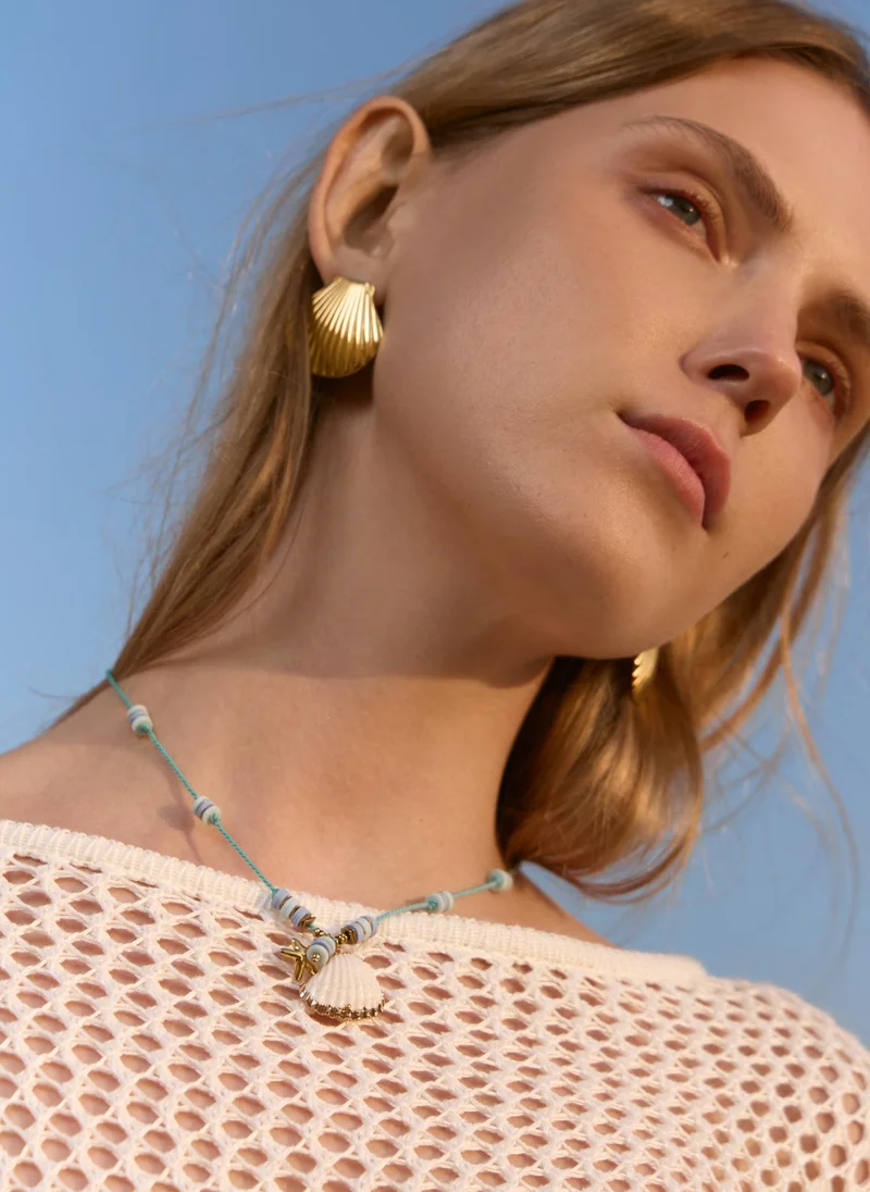 Lichi  Bright necklace with shell pendant for Women | Best Price UAE