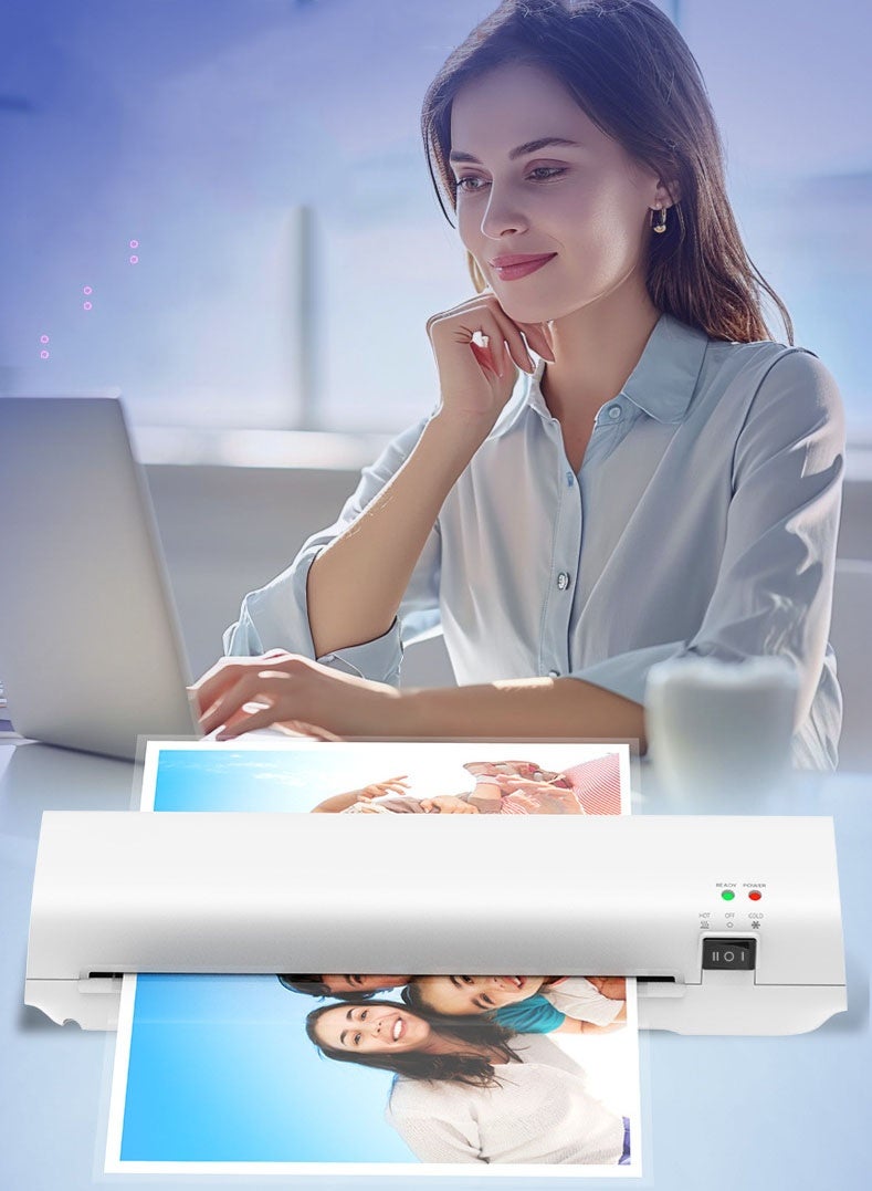 Joybos Laminator Machine with 50 Laminator Pouches, Portable A4 Thermal laminating machine with Hot and Cold Settings, Quick Warm-up and No Bubbles for School/Home/Offices - Image 3