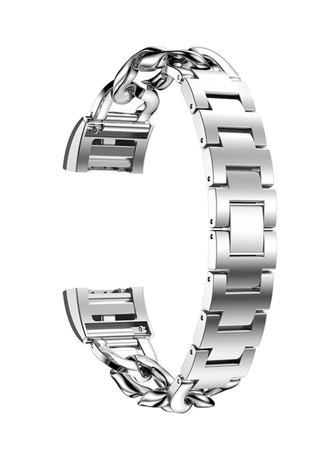 ISank Replacement Watch Bracelet For Fitbit Charge 2 Silver - Image 1