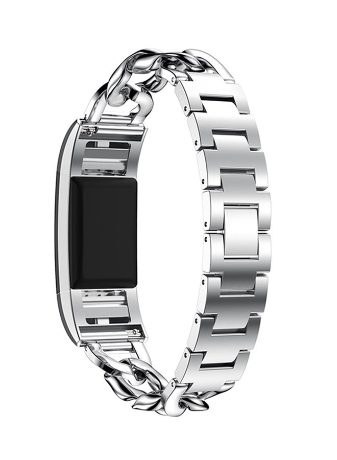 ISank Replacement Watch Bracelet For Fitbit Charge 2 Silver - Image 3