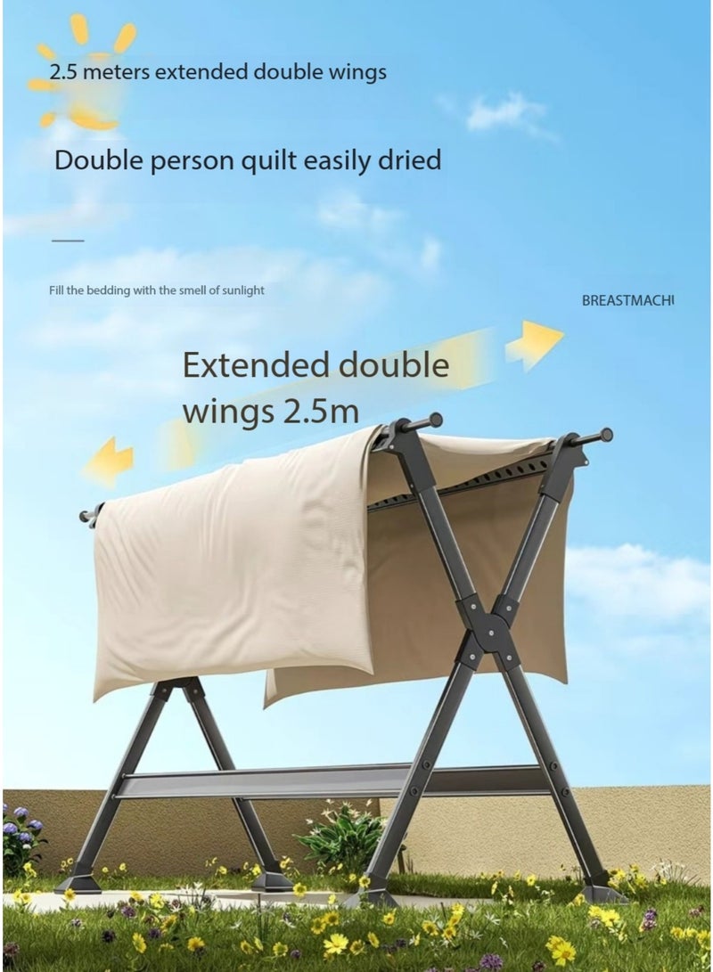 مجفف ملابس قابل للتعديل لتجفيف الملابس وغسل الملابس قابل للطي - Image 4