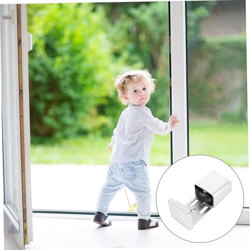 Stainless Steel Sliding Barn Door Floor Guide Rollers 2 Pack Adjustable Quiet Smooth Bearings - Image 3