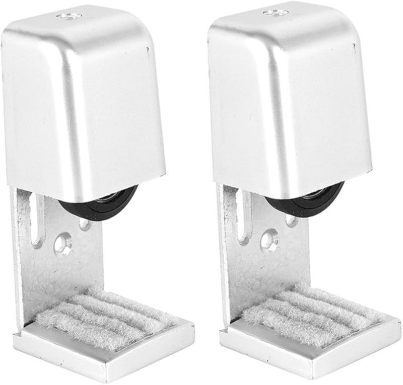 Stainless Steel Sliding Barn Door Floor Guide Rollers 2 Pack Adjustable Quiet Smooth Bearings - Image 2