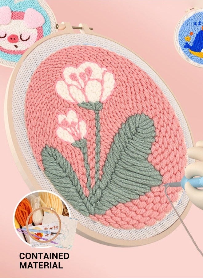 JOGAMS Punch Needle Embroidery Kit for Beginner, Embroidery Starter Kit with Punch Needle Set, Yarns - Image 3