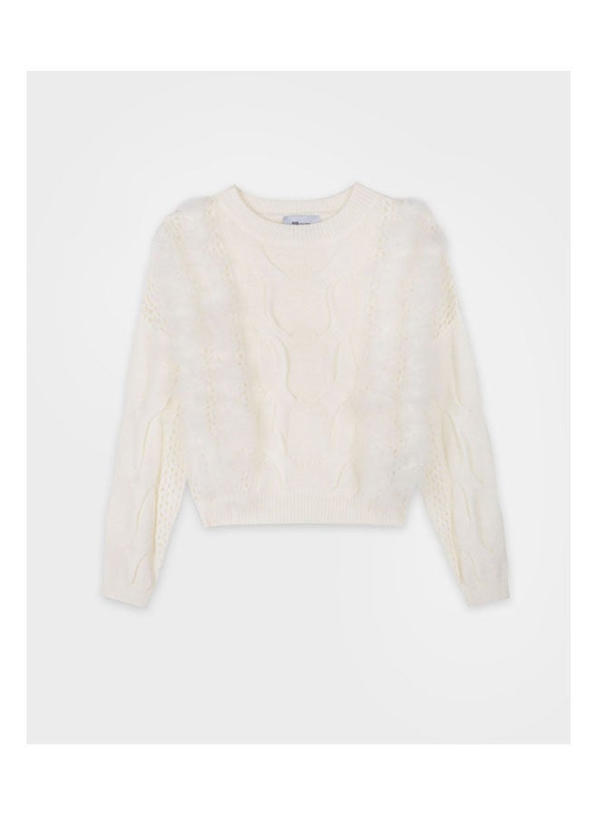 BSB SWEATER WITH FEATHERS AND CUTWORK  - Image 4