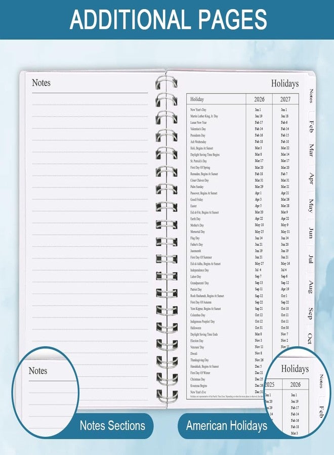 Getvow 2026 Pocket Planner/Calendar - January 2026 - December 2026, A6 Weekly & Monthly Organizer Notebook & Journal to Track Goals, Easy to Organize Your Daily Life, 3.75" x 6.75", Blue - Image 5