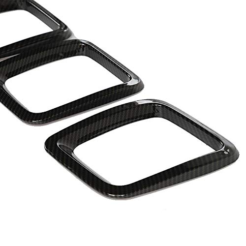 Mactoom Grille Inserts Grill Cover Compatible with Jeep Compass 2017-2021 Front Grill Cover Rings Frame Trims Kit 7PC (Carbon Fiber Look) - Image 3