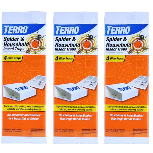 TERRO T3206SR NonToxic Indoor Spider Ant Cockroach Centipede Insect Traps Includes 12 Bug Traps Indoor for Homes - Image 1