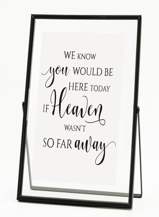 Calculs Wedding Memorial Table Sign Memorial Centerpieces Metal Black Floating Picture Frame Wedding Signs Place Card/Menu Holder In Loving Memory Sign We Know You Would Be Here Today - Image 1