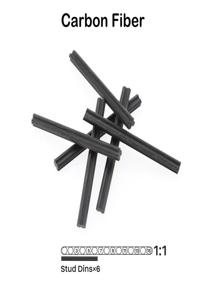 SEEMEY Carbon axle 6L, Fully Compatible with Technic Axle 3706, 6 pcs - Image 2