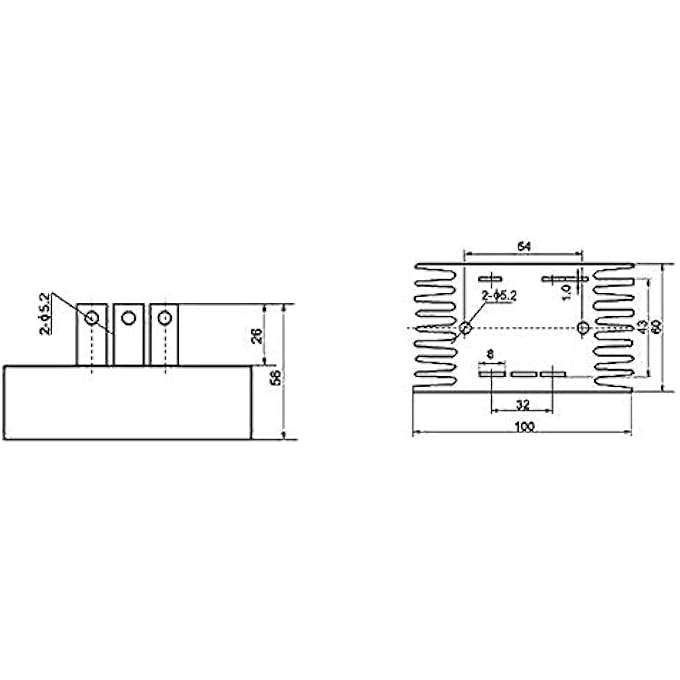 aqxreight 100A 1200V Three Phase Alternator Diode Bridge Rectifier Module SQL100A - Image 5