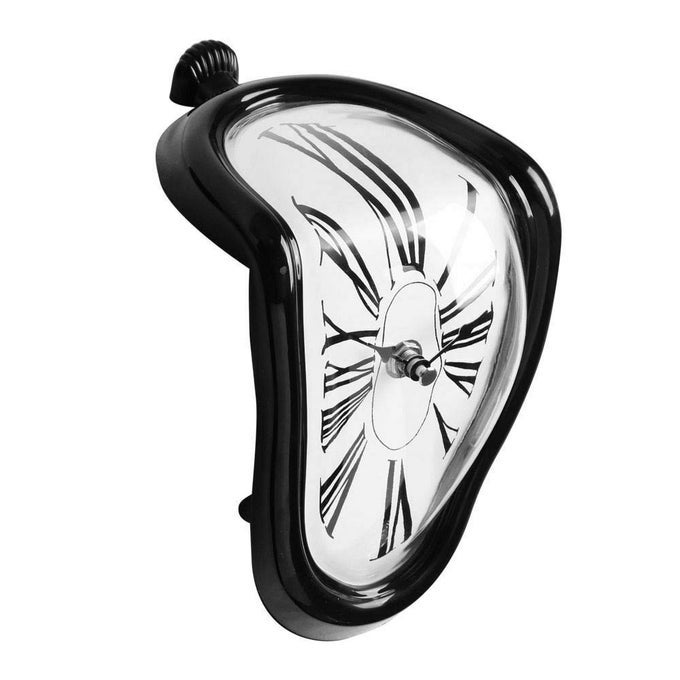 DALI WATCH MELTING CLOCK SURREALISTIC TABLE SHELF DESK FASHION MELTED SALVADOR DALI DISTORTED HOME DECORATION BLACK
