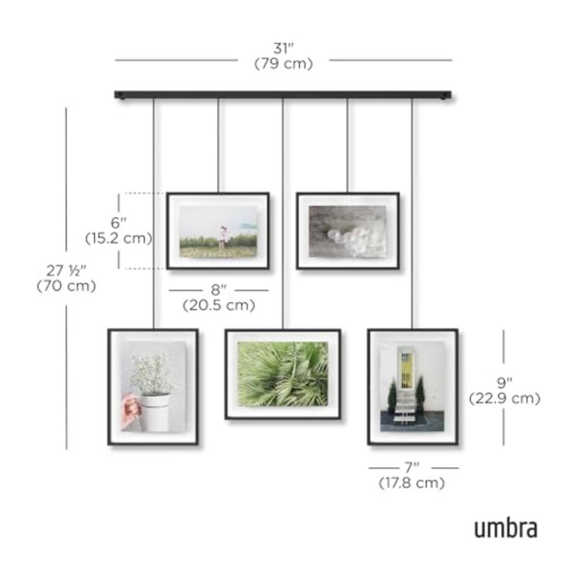 Exhibit Multi Picture Frame Photo Display, Black - Image 3
