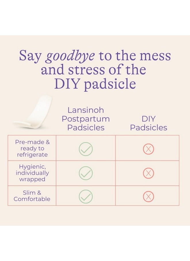 Lansinoh - Postpartum Cooling Pads, Perineal Ice Packs, 12 Count, Witch Hazel Pads For Postpartum Care, Postpartum Essentials Padsicles With Cooling And Comforting Aloe Vera - Image 1