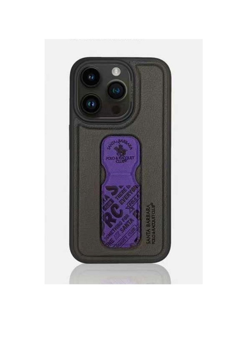 SANTA BARBARA POLO & RACQUET CLUB - Blaise Series Magnetic Bracket Phone Case with Ultra-Thin Stand for iPhone 15 Pro Max | Lightweight, Hands-Free Kickstand, Premium Microfiber Lining, Scratch-Resistant, Travel-Friendly, Shockproof Protection - Purple - Image 1