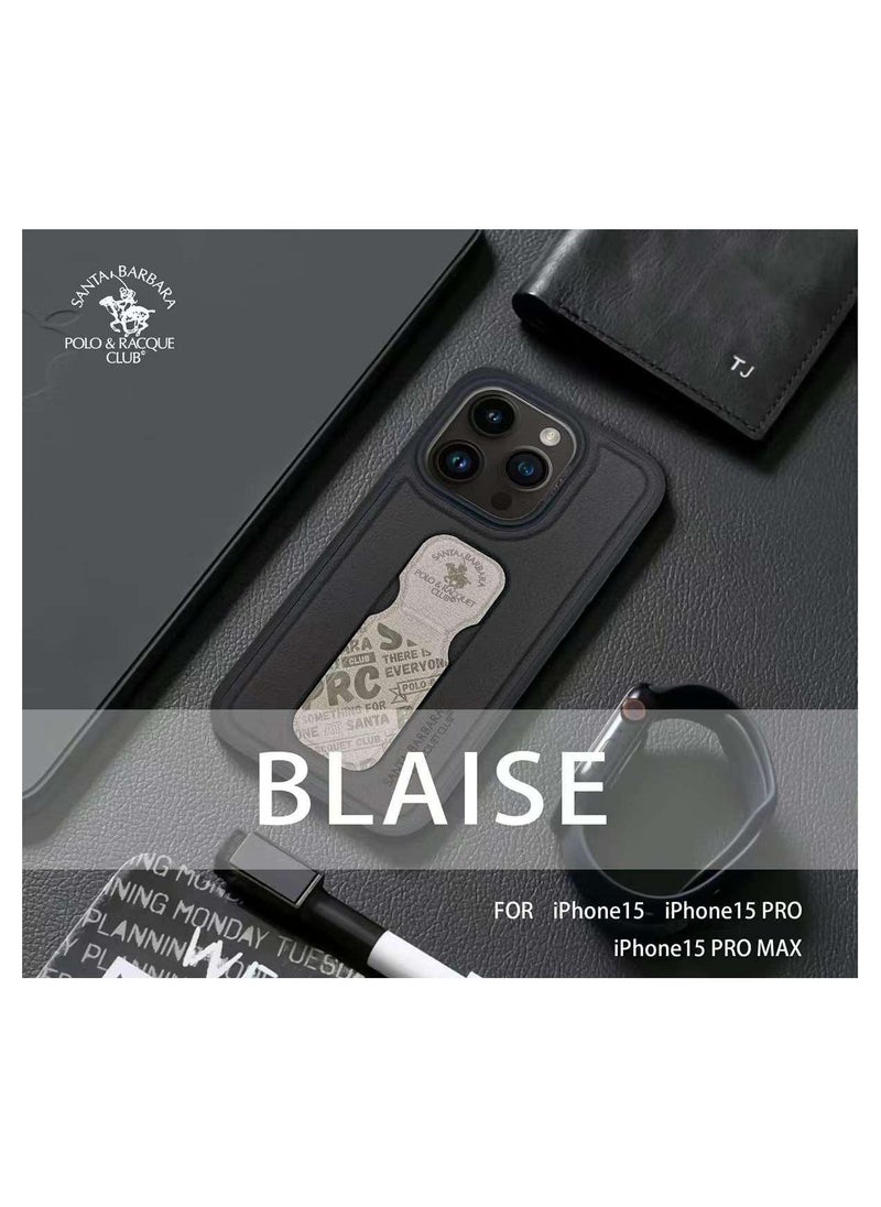 SANTA BARBARA POLO & RACQUET CLUB - Blaise Series Magnetic Bracket Phone Case with Ultra-Thin Stand for iPhone 15 Pro Max | Lightweight, Hands-Free Kickstand, Premium Microfiber Lining, Scratch-Resistant, Travel-Friendly, Shockproof Protection - Purple - Image 1
