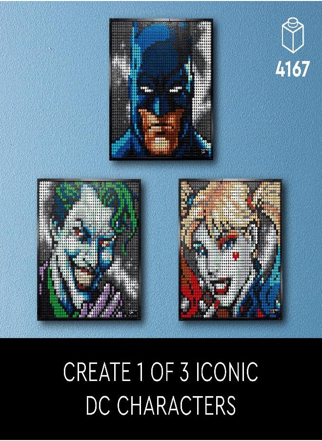 LEGO - LEGO Art Jim Lee Batman Collection 31205 Canvas Wall Decor with The Joker or Harley Quinn, Crafts Xmas Gift Idea for Him, Her, Men, Women, DIY Poster, Big Set for Adults, - Image 1