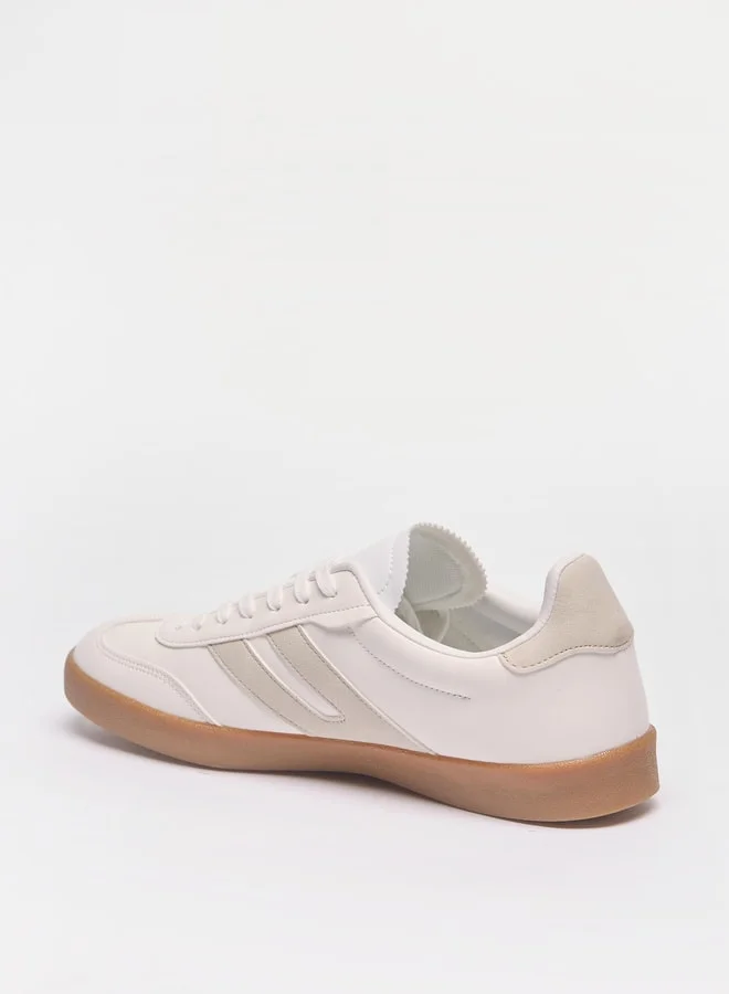 Flora Bella By Shoexpress Panelled Low Ankle Lace-Up Sneakers