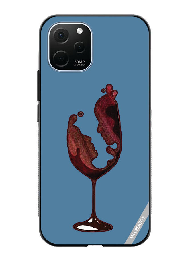 VR CREATIVE Protective Case Cover For Huawei Enjoy 50z Wine Glass Art Design Multicolour - Image 1