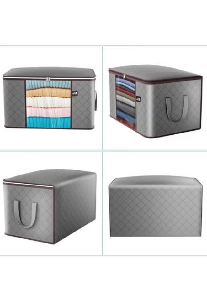 DUNISO 90L Large Storage Bag, 6 Pack Foldable Blanket Storage Bins, Clothing Storage Bins, Foldable Clothes Organizer and Storage Containers with Lids and Handle - Image 5