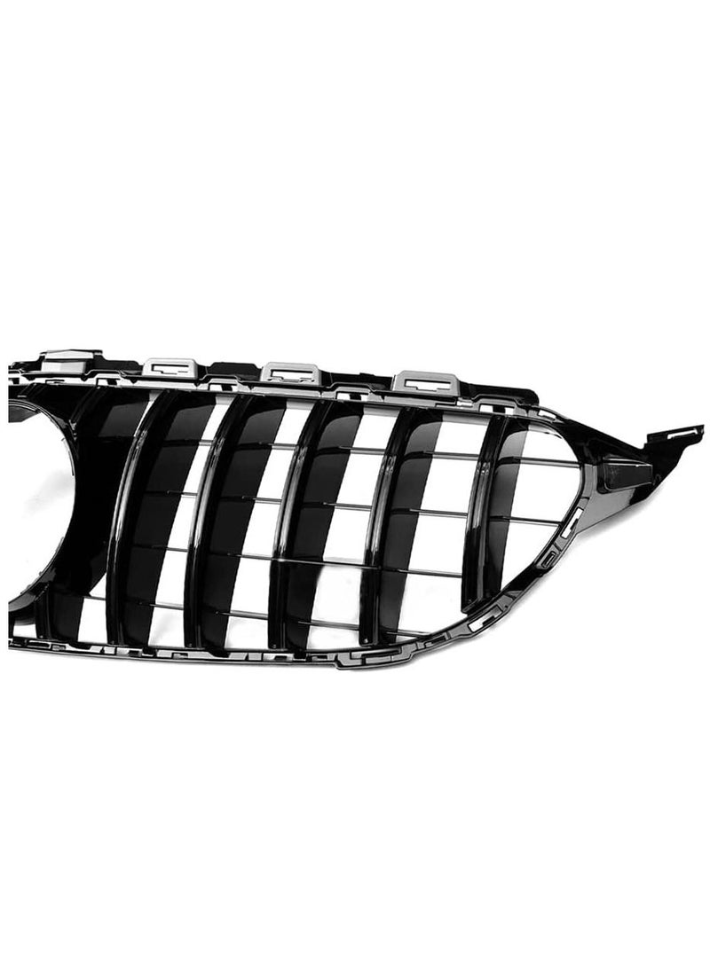 Generic - Front Bumper Grille Fit For Mercedes Benz C Class C250 C300 C350 C400 2015-2018 GT R Style Gloss - Image 1