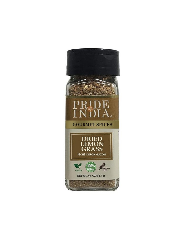 Pride Of India Pride of India - Lemongrass Fine Cut & Sifted - Ideal for Cooking & Drinks - Perfect seasoning for Soups/Salads/Marinades - Gourmet Condiment/Pure & Fresh - Easy to Use -0.8 Small Dual Sifter Bottle  - Image 1