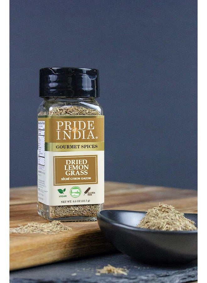 Pride Of India Pride of India - Lemongrass Fine Cut & Sifted - Ideal for Cooking & Drinks - Perfect seasoning for Soups/Salads/Marinades - Gourmet Condiment/Pure & Fresh - Easy to Use -0.8 Small Dual Sifter Bottle  - Image 4